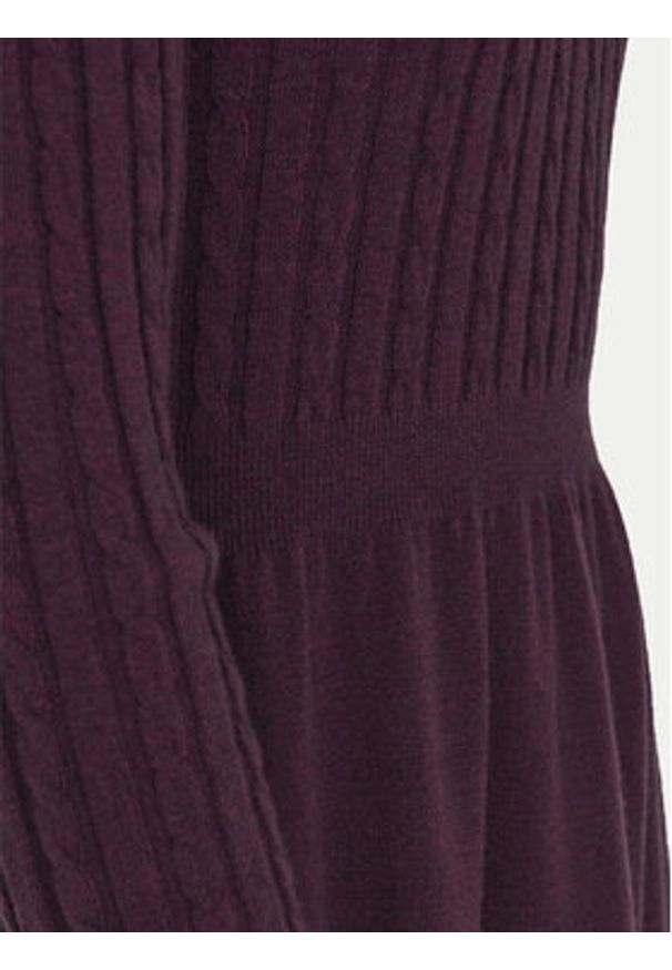 only - ONLY Sukienka dzianinowa 15306551 Bordowy Regular Fit. Kolor: czerwony. Materiał: wiskoza, syntetyk