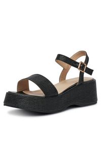 DeeZee Sandały DXJ220515 Czarny. Kolor: czarny. Materiał: materiał #5
