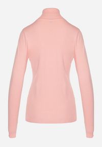 Born2be - Różowy Golf Sweter z Wiskozą i Kaszmirem Zailaya. Okazja: na co dzień. Typ kołnierza: golf. Kolor: różowy. Materiał: wiskoza, kaszmir. Styl: casual #5