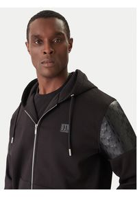 Karl Lagerfeld - KARL LAGERFELD Bluza 705037 554902 Czarny Regular Fit. Typ kołnierza: dekolt w karo. Kolor: czarny. Materiał: syntetyk #4