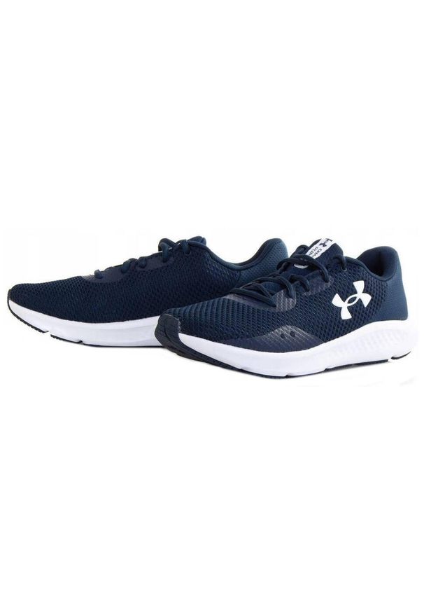 Buty do biegania męskie Under Armour Charged 3 Pursuit. Zapięcie: sznurówki. Kolor: niebieski. Materiał: materiał, tkanina. Szerokość cholewki: normalna. Sport: turystyka piesza