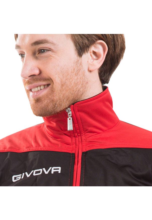 Dres Givova Tuta Visa Triacetato. Okazja: na uczelnię. Kolor: czerwony, wielokolorowy, czarny. Materiał: dresówka