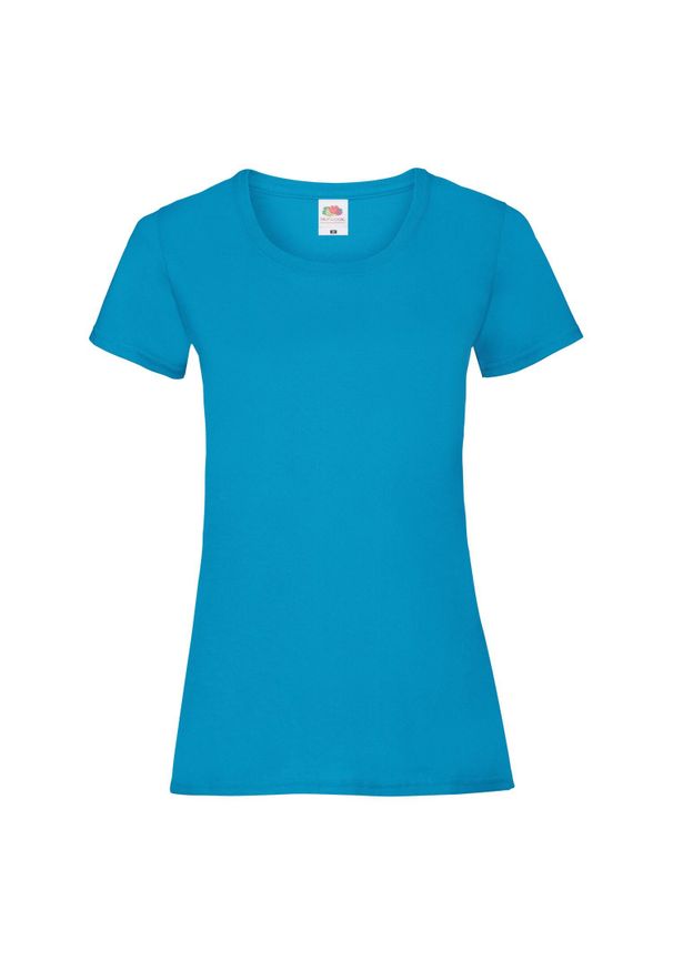 FRUIT OF THE LOOM - Koszulka Damska Valueweight. Kolor: niebieski. Sport: turystyka piesza