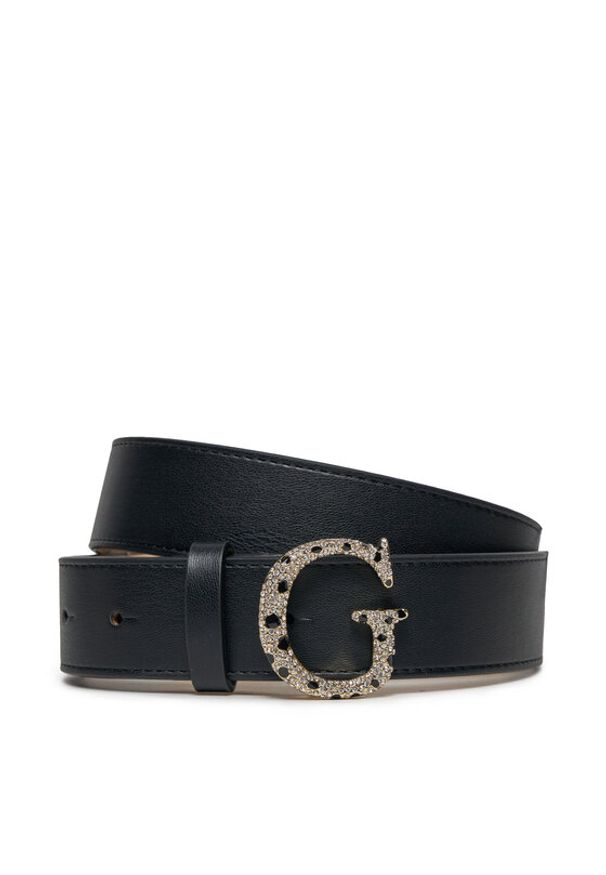 Guess Pasek Damski BW9052 P4130 Czarny. Kolor: czarny. Materiał: skóra