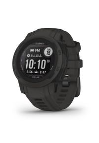 GARMIN - Garmin Instinct 2S Solar z czujnikiem tętna HRM Elevate (grafitowy / grafitowy pasek). Rodzaj zegarka: cyfrowe. Kolor: szary. Materiał: włókno. Styl: casual, młodzieżowy, retro, sportowy