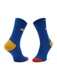 Happy-Socks - Happy Socks Skarpety Wysokie Dziecięce KBECR01-6300 Niebieski. Kolor: niebieski. Materiał: materiał