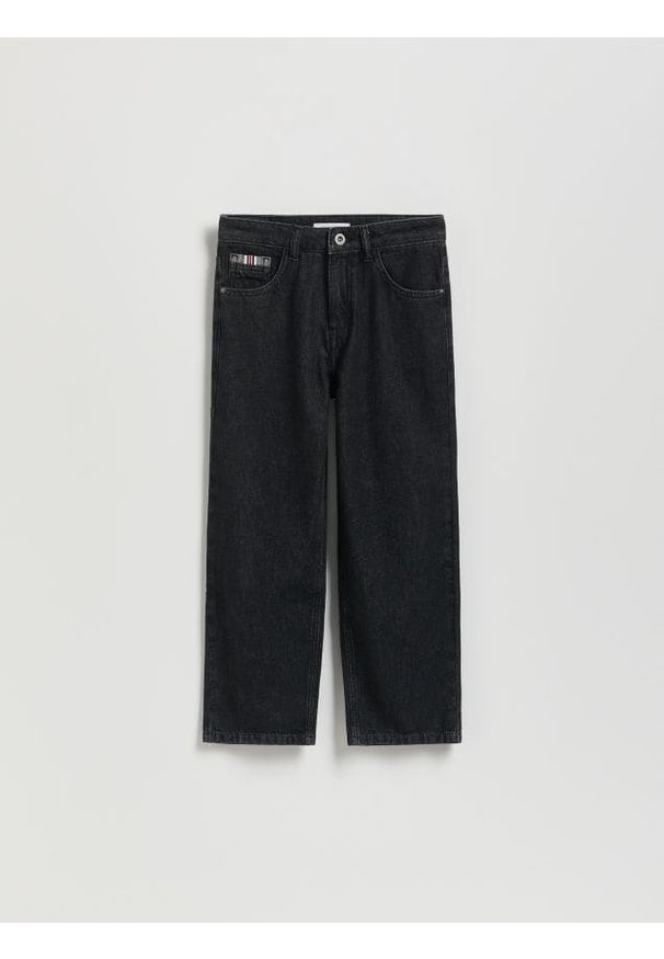 Reserved - Jeansy relaxed fit - czarny. Kolor: czarny