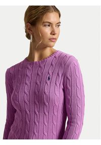 Polo Ralph Lauren Sweter 211971869511 Różowy Regular Fit. Typ kołnierza: polo. Kolor: różowy. Materiał: bawełna #3