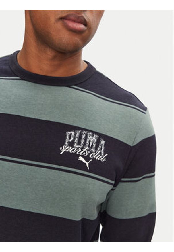 Puma Bluza Class Striped 684647 Zielony Regular Fit. Kolor: zielony. Materiał: bawełna