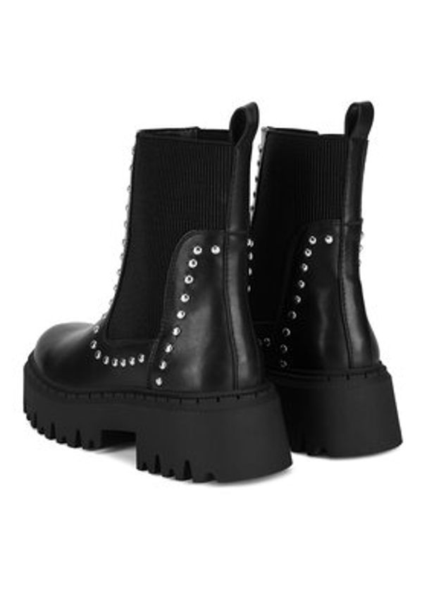 DeeZee Botki HY25365-14 Czarny. Kolor: czarny. Materiał: skóra