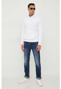 TOMMY HILFIGER - Tommy Hilfiger bluza męska kolor biały z kapturem gładka. Typ kołnierza: kaptur. Kolor: biały. Wzór: gładki #4