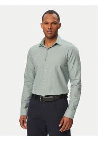 Calvin Klein Koszula LV019EU148 Zielony jasny Slim Fit. Kolor: zielony. Materiał: bawełna #1