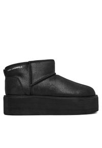 Karl Lagerfeld - KARL LAGERFELD Śniegowce Thermo KL48523 Czarny. Kolor: czarny. Materiał: zamsz, skóra
