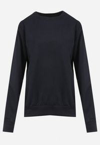 Born2be - Granatowa Bluza Voeum. Okazja: na spacer, na co dzień, do pracy. Kolor: niebieski. Materiał: prążkowany, dzianina, dresówka. Długość rękawa: długi rękaw. Długość: długie. Wzór: gładki, jednolity, kolorowy. Styl: casual, klasyczny #5