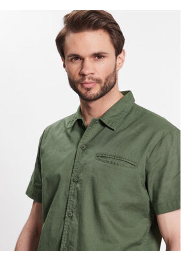 INDICODE Koszula Rollo 20-333 Khaki Regular Fit. Kolor: brązowy. Materiał: bawełna