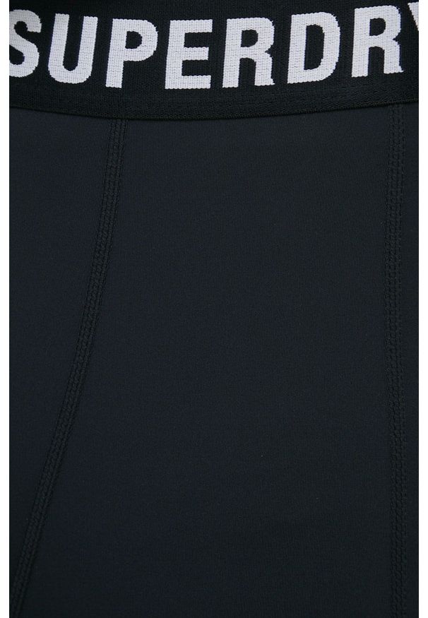 Superdry legginsy męskie kolor czarny gładkie. Kolor: czarny. Materiał: skóra, dzianina, materiał. Wzór: gładki