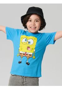 Sinsay - Koszulka z krótkim rękawem SpongeBob SquarePants - niebieski. Kolor: niebieski. Długość rękawa: krótki rękaw. Długość: krótkie #1