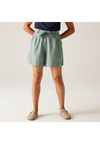 Regatta - Damskie spodenki Sabela II. Kolor: szary. Materiał: bawełna, len. Sport: turystyka piesza #1