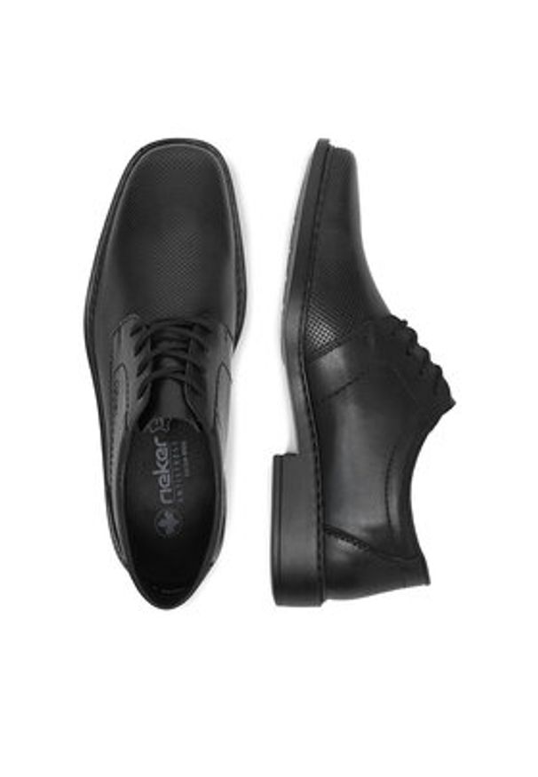 Rieker Półbuty B0804-00 Czarny. Kolor: czarny. Materiał: materiał