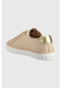 TOMMY HILFIGER - Tommy Hilfiger tenisówki LACE UP VULC SNEAKER damskie kolor beżowy FW0FW06957. Kolor: beżowy. Materiał: guma #5