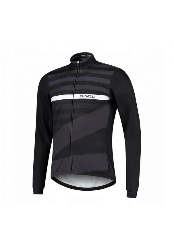 ROGELLI - Zimowa kurtka softshell Stripe. Kolor: czarny. Materiał: softshell. Sezon: zima