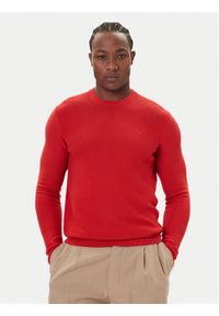 Mustang Sweter Elliot 1016844 Czerwony Regular Fit. Kolor: czerwony. Materiał: bawełna