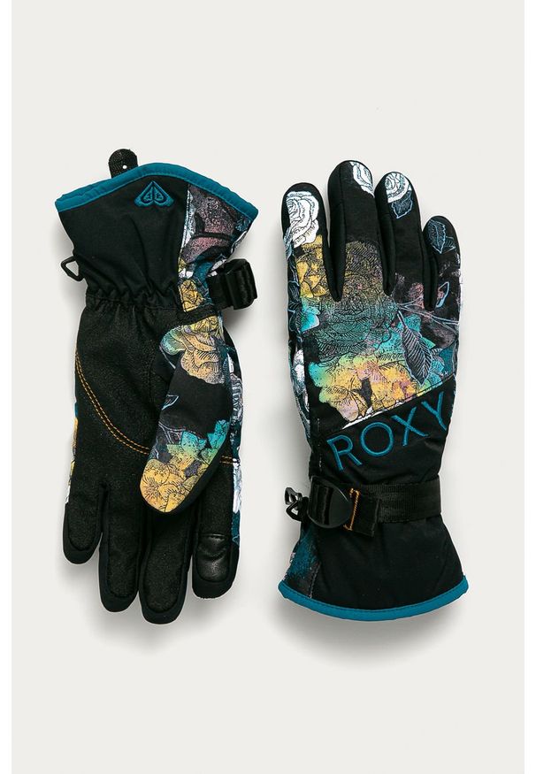 Roxy - Rękawiczki. Kolor: czarny. Materiał: poliester, materiał