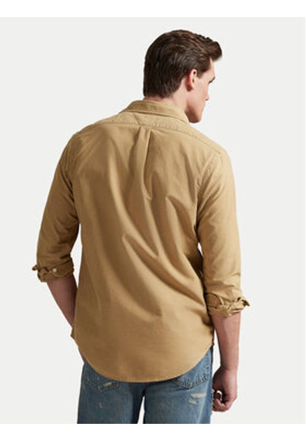Polo Ralph Lauren Koszula 710805564505 Beżowy Regular Fit. Typ kołnierza: polo. Kolor: beżowy. Materiał: bawełna