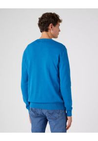 Wrangler - WRANGLER CREWNECK KNIT MĘSKI SWETER KLASYCZNY DEEP WATER W8A0QJ69F. Styl: klasyczny