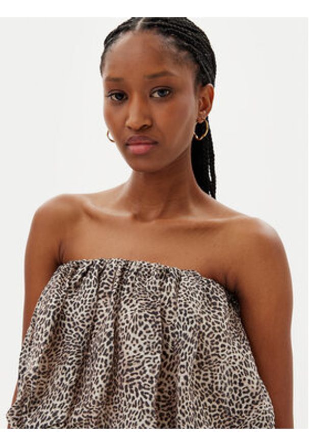 BARDOT - Bardot Bluzka Lissett Printed 59795TB Brązowy Relaxed Fit. Kolor: brązowy. Materiał: syntetyk