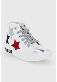 Big-Star - Big Star Trampki dziecięce kolor biały. Nosek buta: okrągły. Zapięcie: sznurówki. Kolor: biały. Materiał: guma. Szerokość cholewki: normalna #5