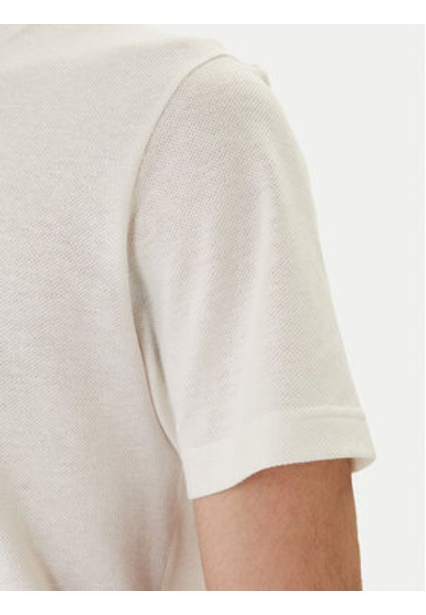 Lacoste T-Shirt TH0629 Biały Regular Fit. Kolor: biały. Materiał: bawełna