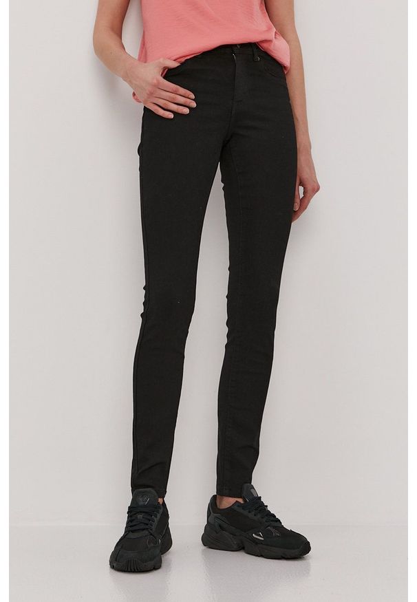 Vero Moda Jeansy damskie medium waist. Kolor: czarny