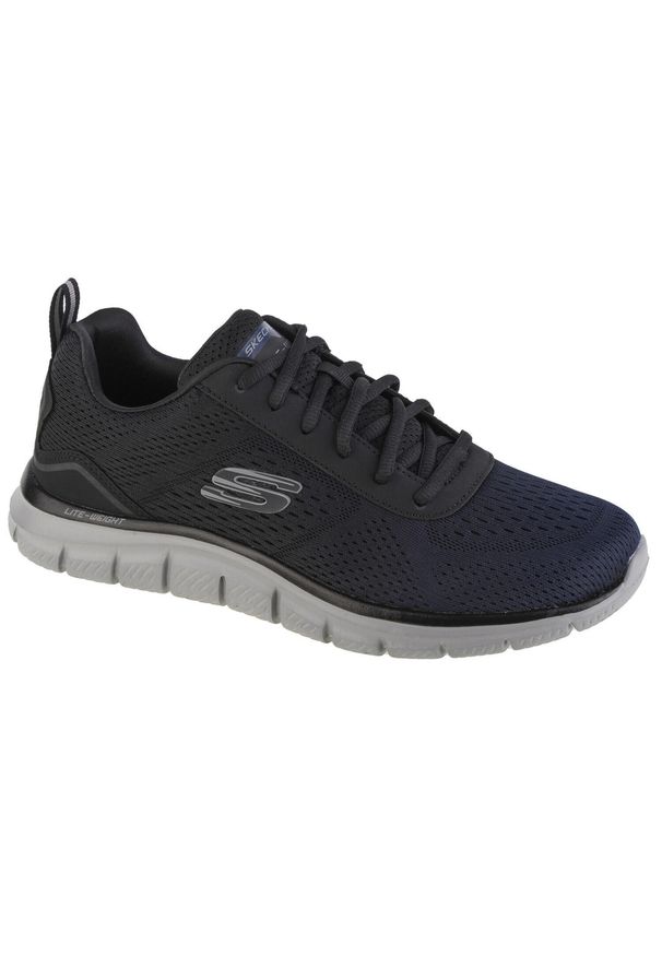 skechers - Buty treningowe męskie, Skechers Track - Ripkent. Kolor: czarny, niebieski, wielokolorowy. Materiał: materiał