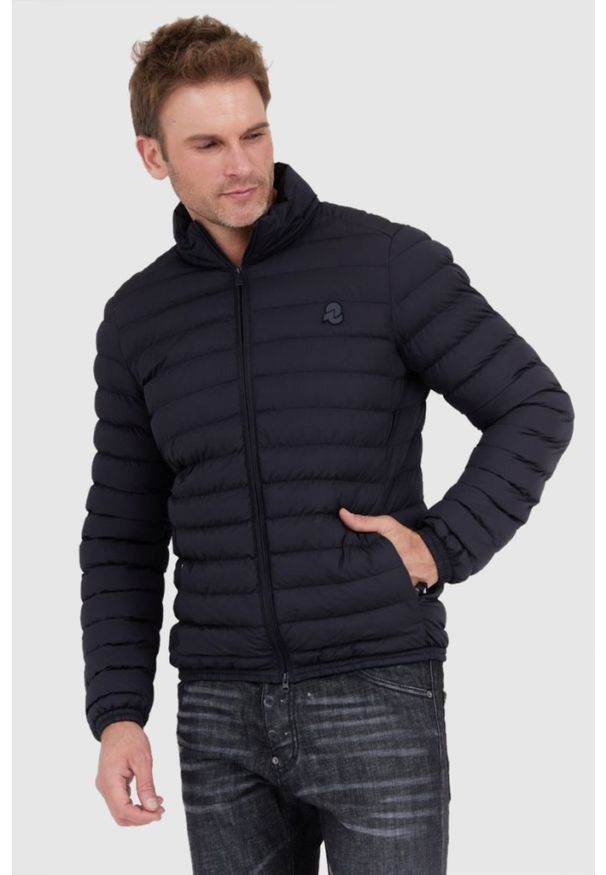 Invicta - INVICTA Granatowa kurtka puchowa męska, Rozmiar M. Kolor: niebieski. Materiał: puch