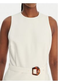 Hugo - HUGO Sukienka koktajlowa Kidenna 50559186 Écru Regular Fit. Kolor: kremowy. Materiał: syntetyk. Styl: wizytowy #4