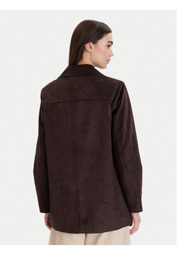 only - ONLY Płaszcz z imitacji skóry Tulip 15356927 Brązowy Standard Fit. Kolor: brązowy. Materiał: syntetyk, skóra