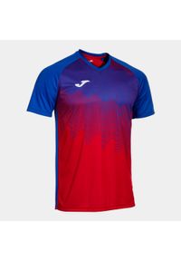 Koszulka z dekoltem w szpic Joma Tiger VI. Kolor: czerwony, niebieski, wielokolorowy. Materiał: materiał. Sport: piłka nożna #1