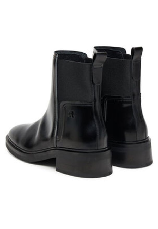 TOMMY HILFIGER - Tommy Hilfiger Sztyblety Minimal Abrasivato FW0FW08764 Czarny. Kolor: czarny. Materiał: skóra