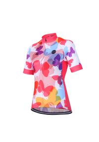 MADANI - Koszulka rowerowa damska madani Butterflies. Kolor: różowy #1