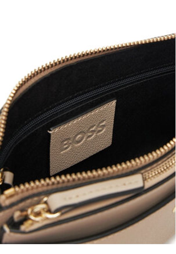 BOSS Torebka Alyce 50541756 Beżowy. Kolor: beżowy. Materiał: skórzane