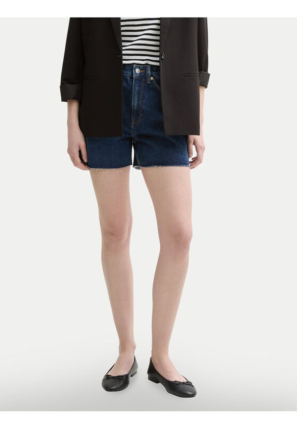 Tom Tailor Denim Szorty jeansowe 1045651 Granatowy Regular Fit. Kolor: niebieski. Materiał: bawełna