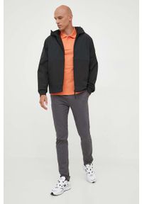 Calvin Klein kurtka męska kolor czarny przejściowa. Kolor: czarny. Materiał: polar, poliester #7