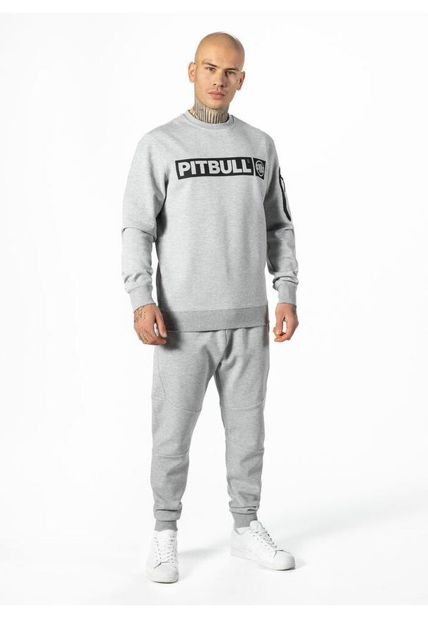PITBULL - Bluza sportowa męska Pitbull West Coast Beyer Crewneck. Kolor: szary