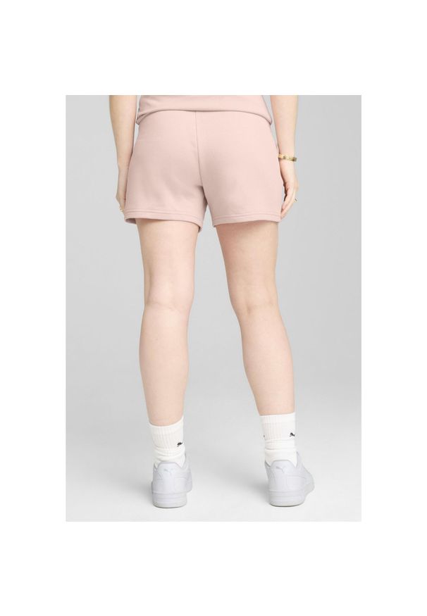Puma - Damskie szorty z wysokim stanem i małym logo No.1 ESS 5'' PUMA Rose Quartz Pink. Stan: podwyższony. Kolor: różowy