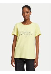 Liu Jo Sport T-Shirt TA6163 JS003 Żółty jasny Regular Fit. Kolor: żółty. Materiał: bawełna. Styl: sportowy #1