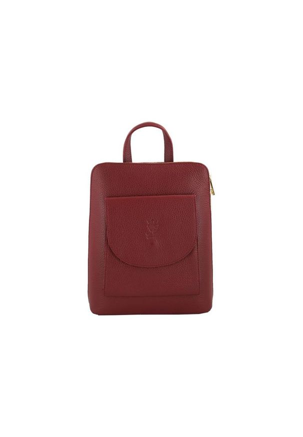 Barberini's - Plecak listonoszka 2w1 BARBERINI'S czerwony 800-13. Kolor: czerwony. Materiał: skóra. Styl: casual, elegancki