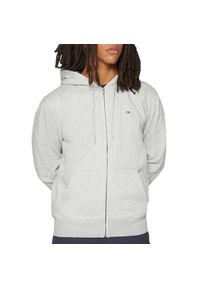 TOMMY HILFIGER - Bluza męska rozpinana z kapturem Tommy Hilfiger FLEECE ZIP THRU. Typ kołnierza: kaptur. Kolor: szary