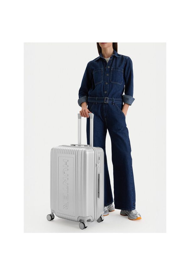 Walizka średnia Hunter. Kolor: srebrny