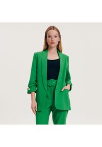 Reserved - Marynarka bez zapięcia - Zielony. Kolor: zielony #1